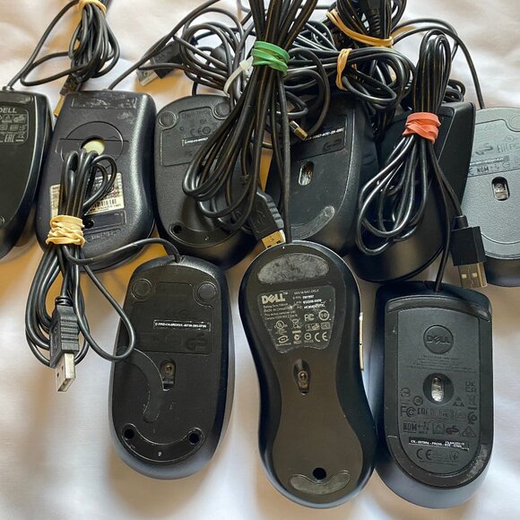 Lot of 9 DELL Standard Optical USB Mouses All Working , Wholesale - Picture 2 of 6